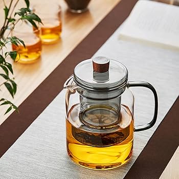 1000ml 直火対応 耐熱割れにくい ガラス急須ティーポット Amazon | ポカロティー ガラス急須 ティーポット 耐熱 透明